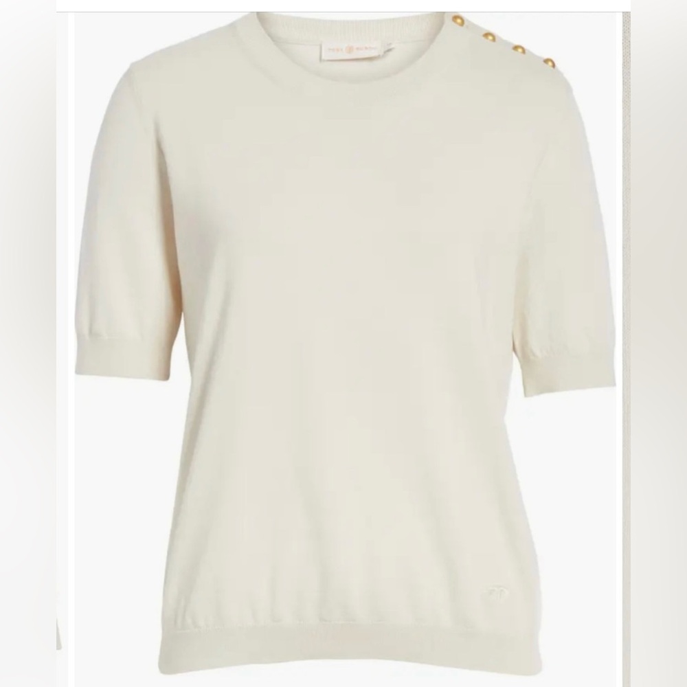 TORY BURCH Preston Sweater - Light Ivory (XS)